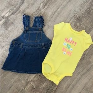 Dress and shirt for infants